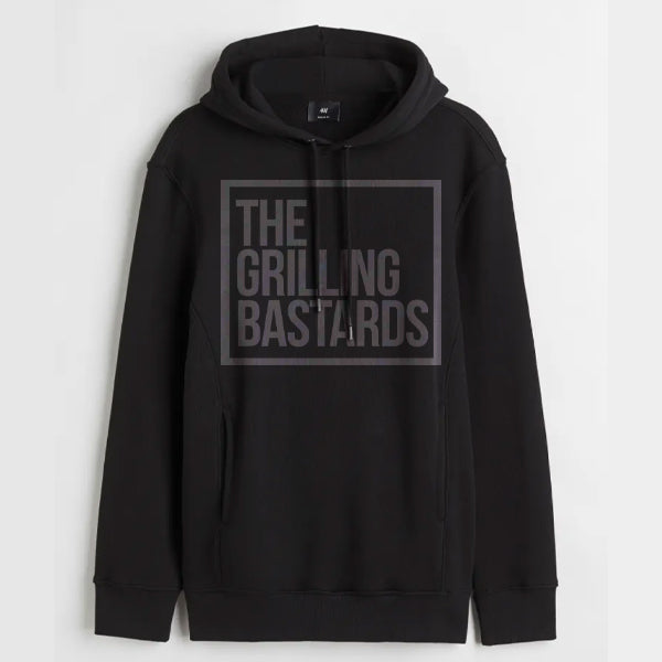 Sudadera Negra Logo Gris